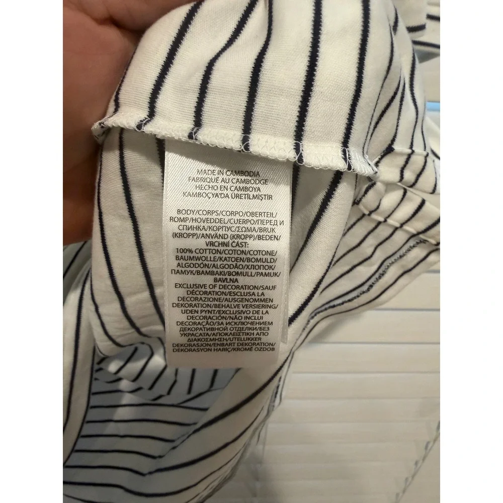 Polo‎ Ralph Lauren Mens XXL Classic Fit Striped Short Sleeve Polo  White Blue